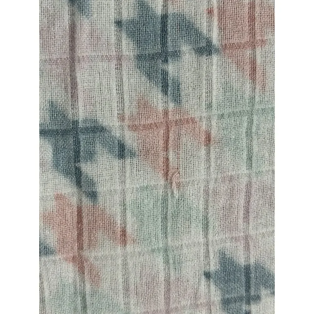 Tula Houndstooth Muslin Bamboo Baby Blanket Orange Pink Navy Blue Mint Green
